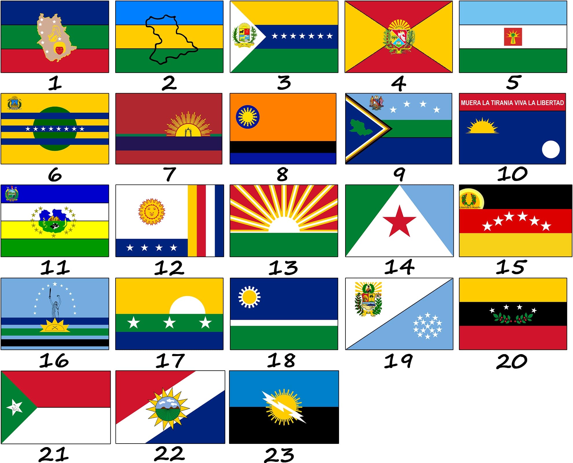 Прапори штатів Венесуели