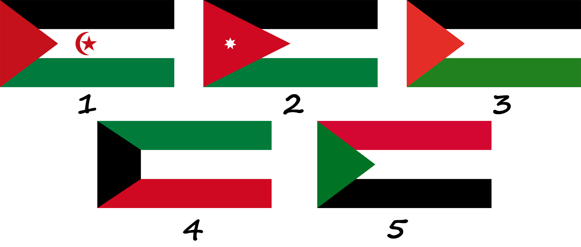 На які прапори схожий прапор ОАЕ?