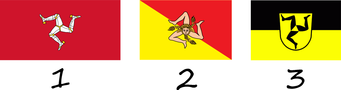 Трискеліон прапору острова Мен. Історія прапору острова Мен