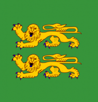 Неофіційний прапор Акротірі і Декелії - зелений прапор з двома золотими левами.